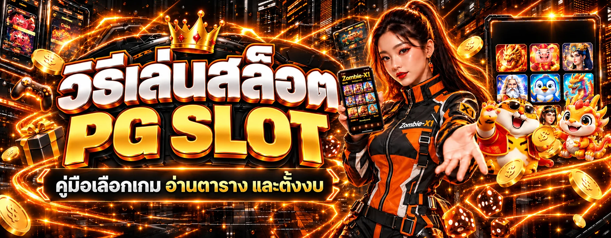 Zombie-X1 วิธีเล่นสล็อต PG SLOT | อ่านเกมและตั้งงบ